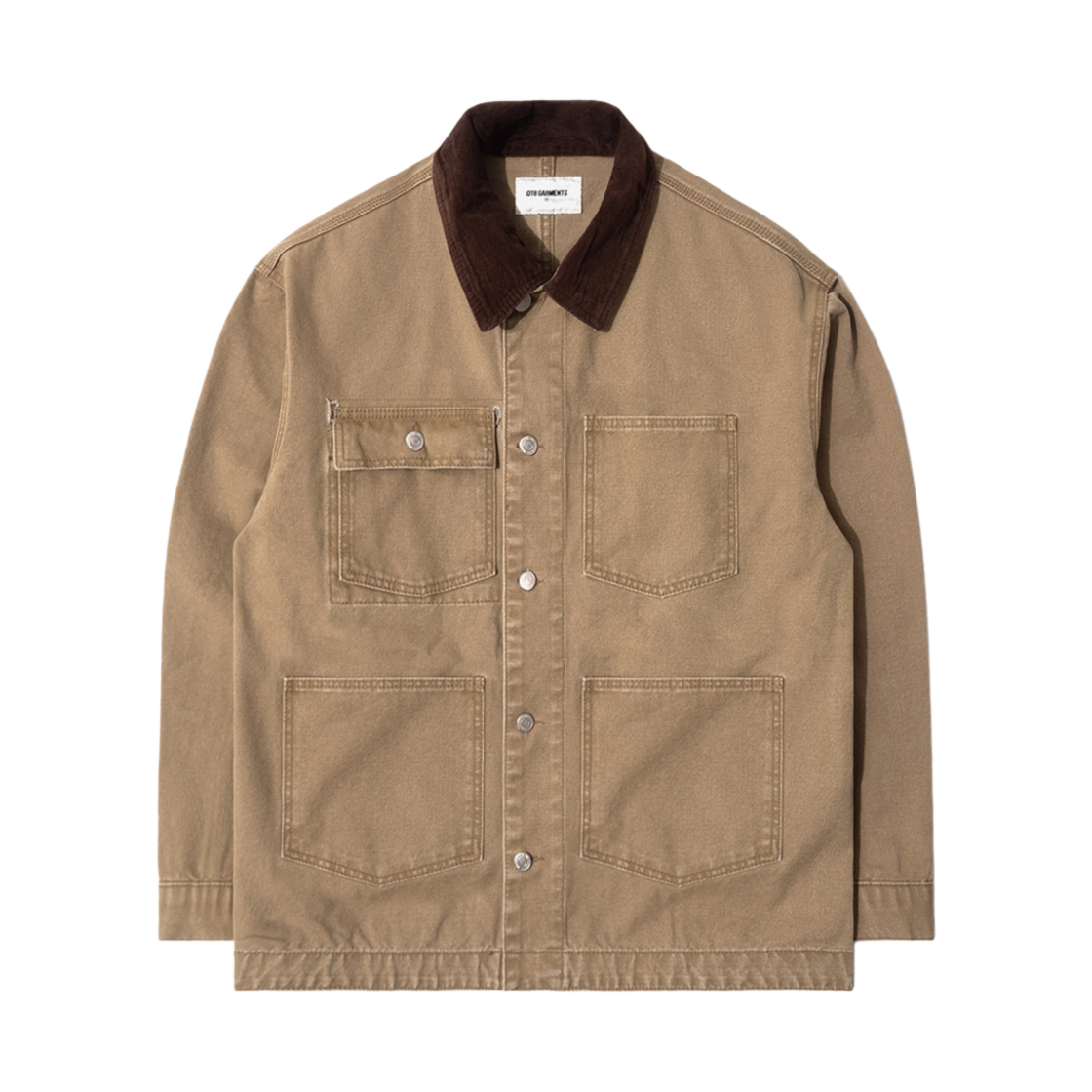 큐티에잇 가먼츠 워시드 워크 초어 자켓 베이지