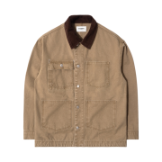 QT8 GARMENTS TL Washed Work Chore Jacket Beige