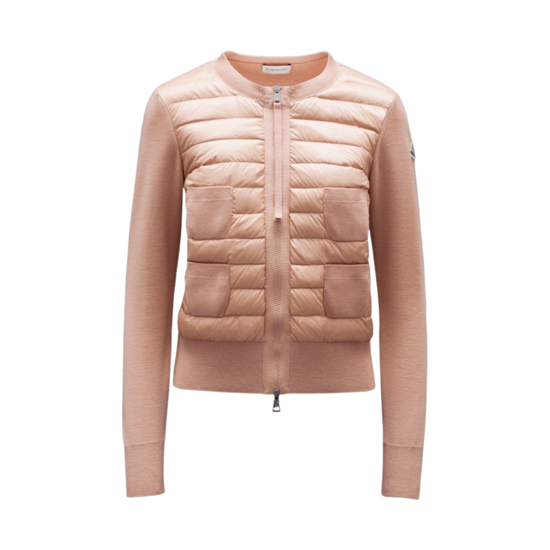 (W) 몽클레르 패딩 울 가디건 라이트 핑크 - 23FW((W) Moncler Padded Wool Cardigan Light Pink - 23FW) - 1