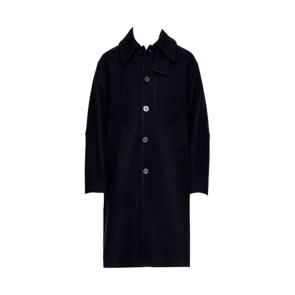 우영미 울 발마칸 코트 블랙(Wooyoungmi Wool Balmacan Coat Black)