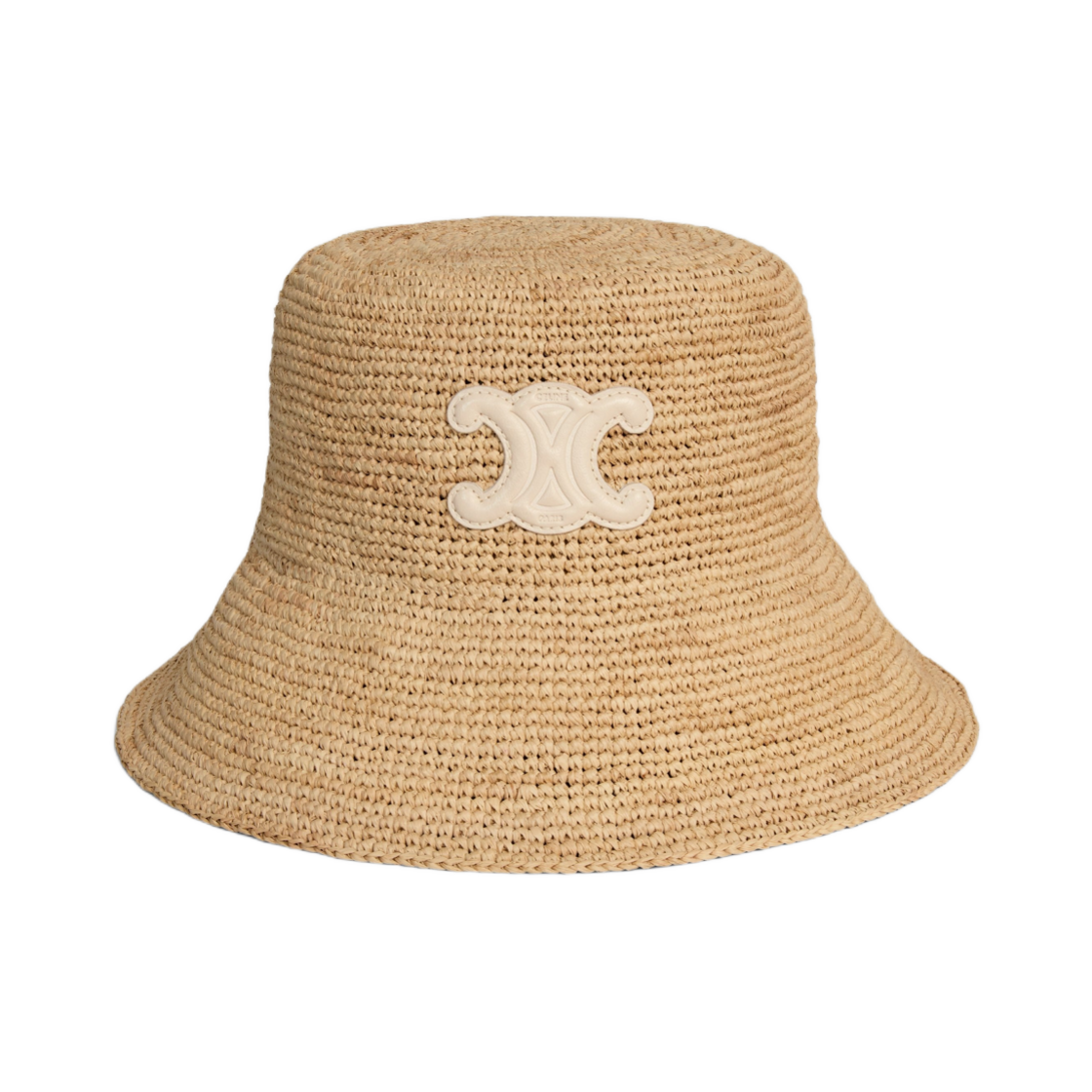 AA08JA277-03HF (W) Celine Triomphe Bob in Raffia Honey Cream