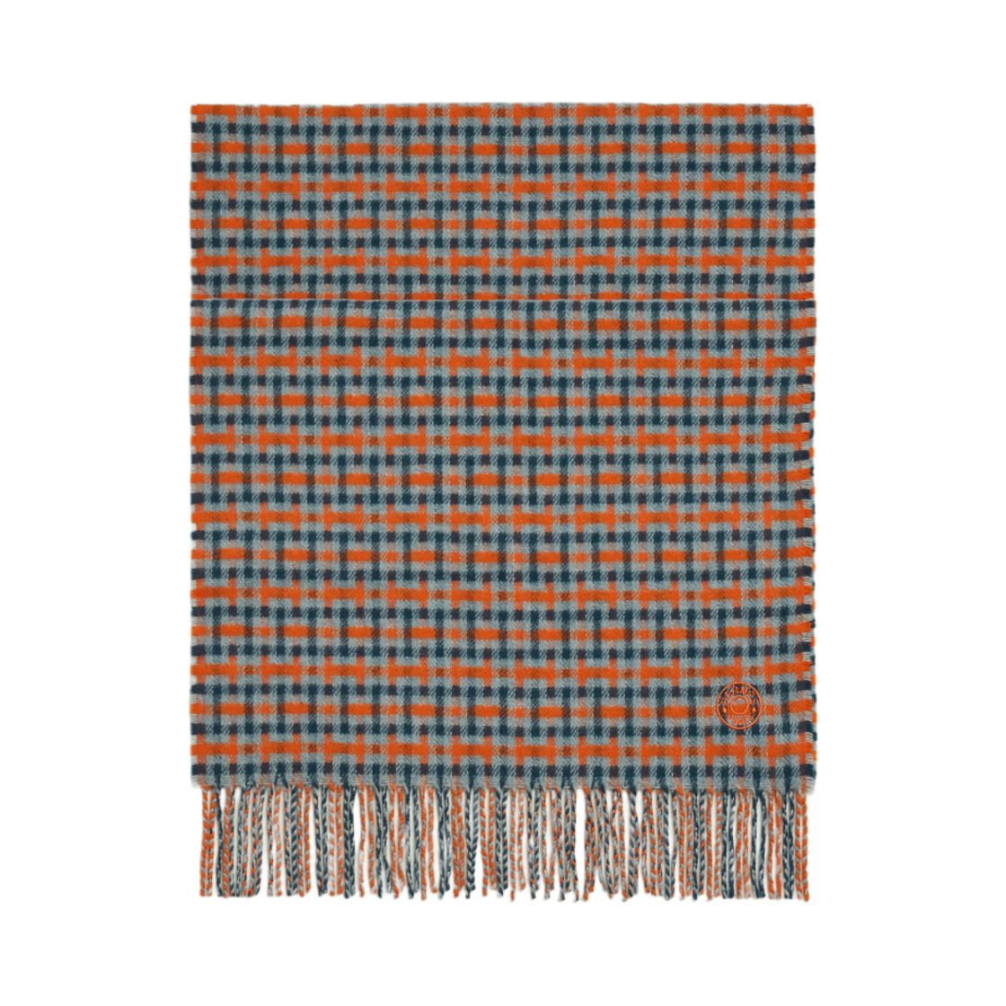 에르메스 H 에코세 머플러 블루 오랑쥬(Hermes H Ecossais Muffler Bleu Orange) - 1