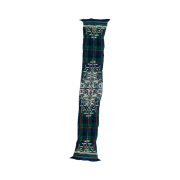 Kapital Full Length Wool Tartan Ainu Happy Muffler Navy