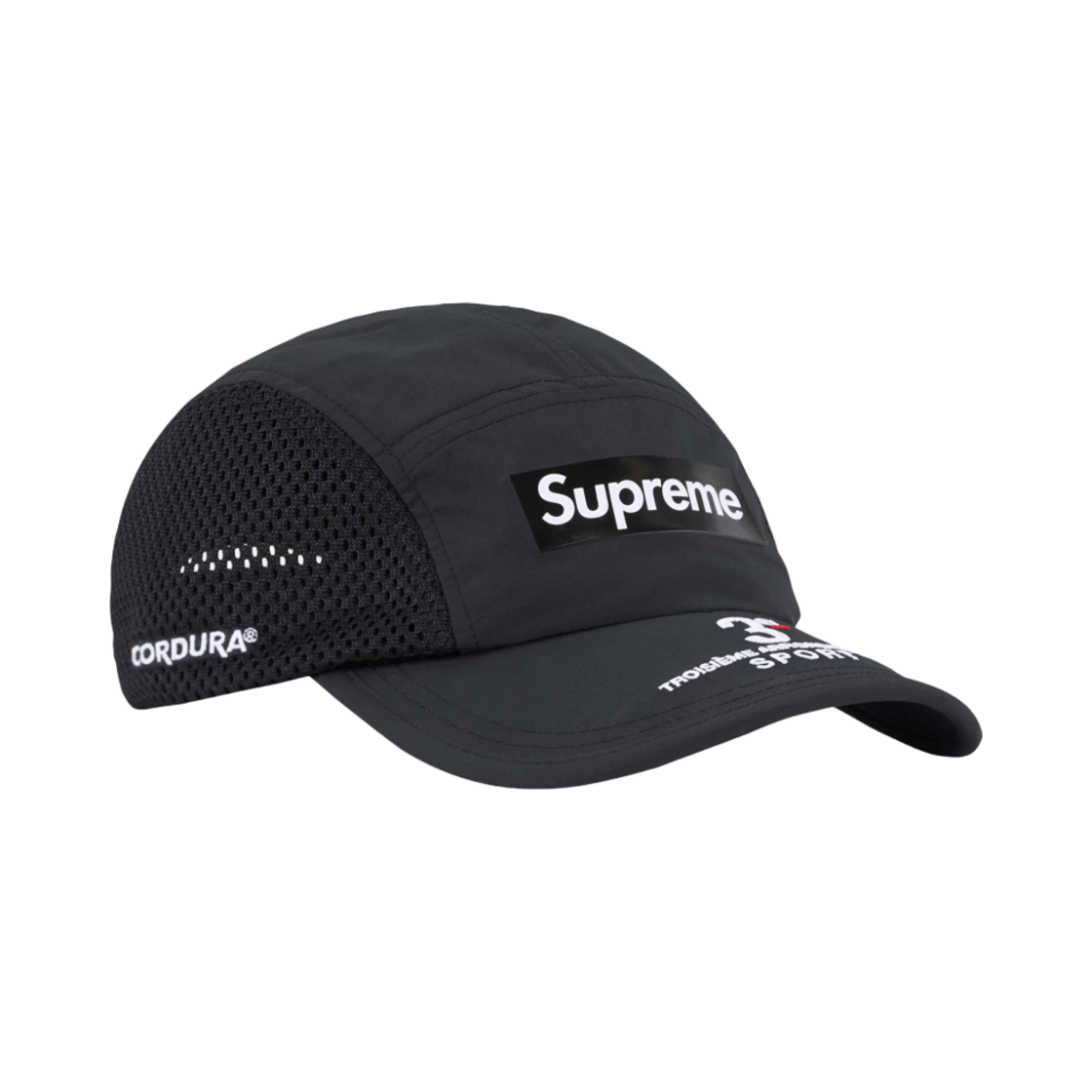 슈프림 메쉬 사이드 패널 캠프캡 블랙 - 24SS(Supreme Mesh Side Panel Camp Cap Black - 24SS)