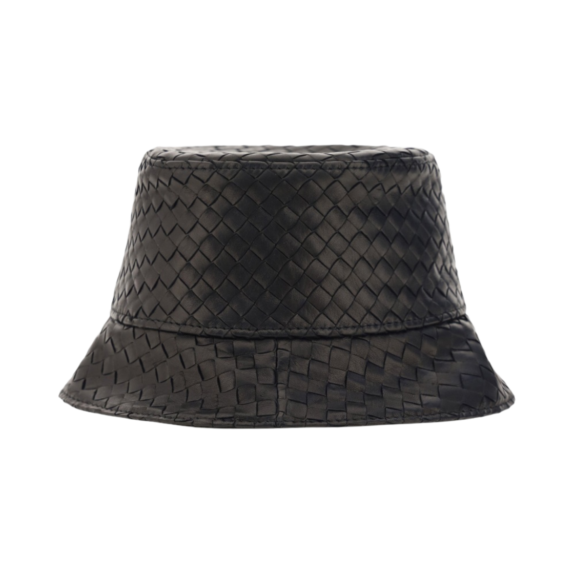 (W) 보테가 베네타 인트레치아토 레더 버킷햇 블랙((W) Bottega Veneta Intrecciato Leather Bucket Hat Black) - 2