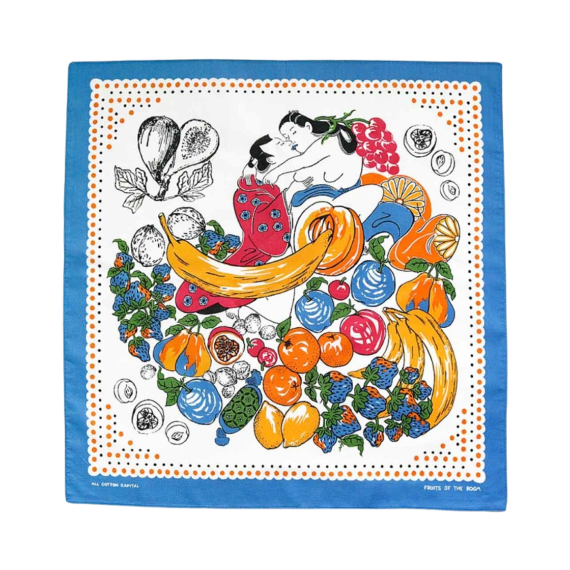 EK-625 Kapital Color Bandana Fruits Shunga Blue
