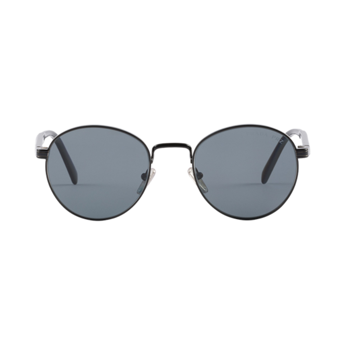SPRB51-F1AB-F05Z1 Prada Sunglasses with The Iconic Metal Plaque Polarized Black Lenses