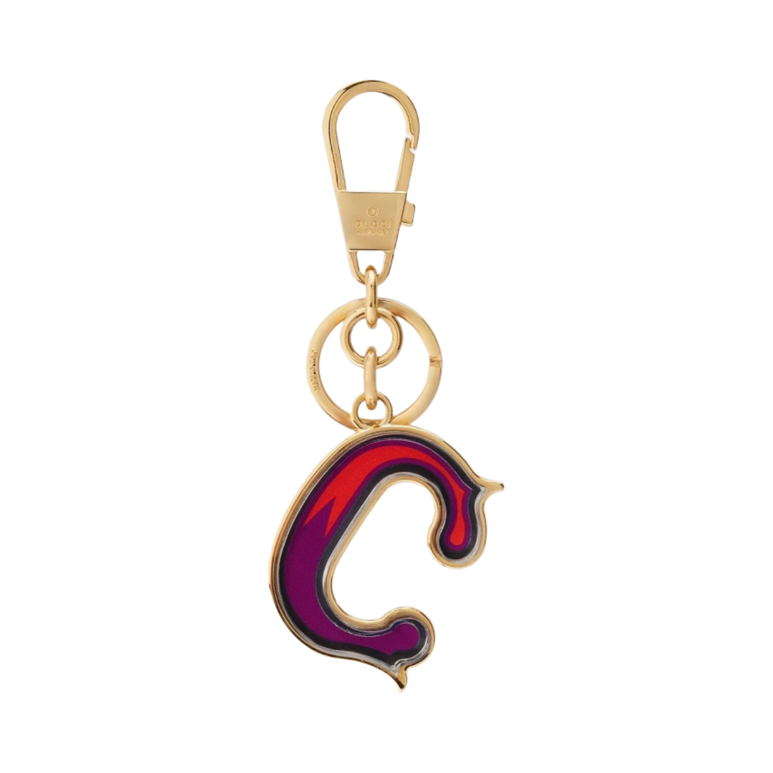 구찌 플렉시글라스 레터 키체인 퍼플 골드(Gucci Plexiglas Letter Keychain Purple Gold) - 1