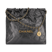 Chanel 22 Medium Handbag Metallic Calfskin & Gold Ruthenium
