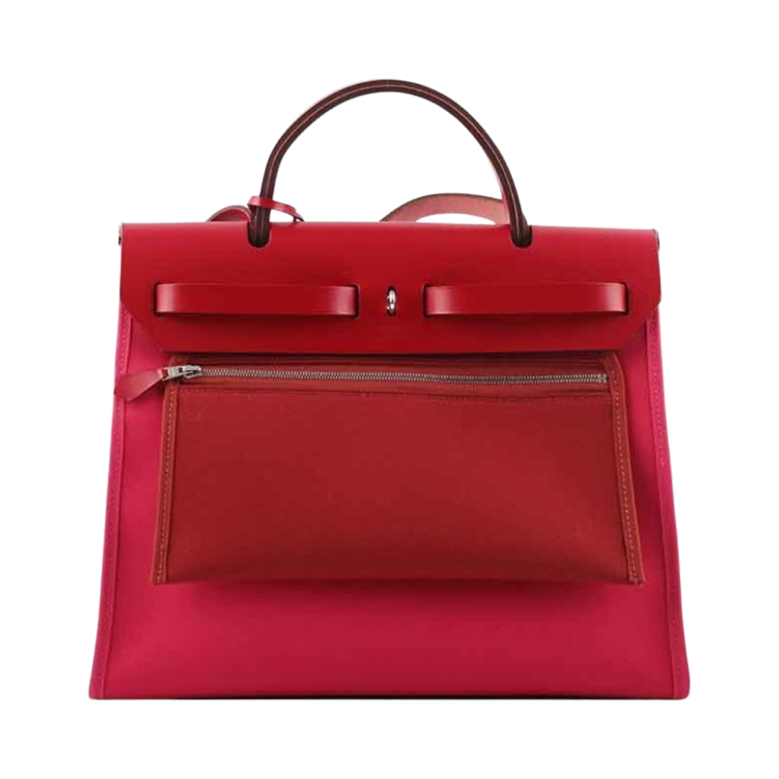에르메스 에르백 집 31 백 셀리에 캔버스 & 팔라듐 하드웨어 루즈 베니티엔 로즈 익스트림(Hermes Herbag Zip 31 Bag Sellier Canvas & Palladium Rouge Venitien Rose Extreme) - 2