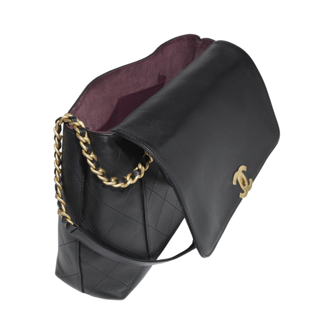 샤넬 핸들 장식의 맥시 플랩백 카프스킨 & 골드 메탈 블랙(Chanel Maxi Flap Bag with Top Handle Calfskin & Gold Black) - 3