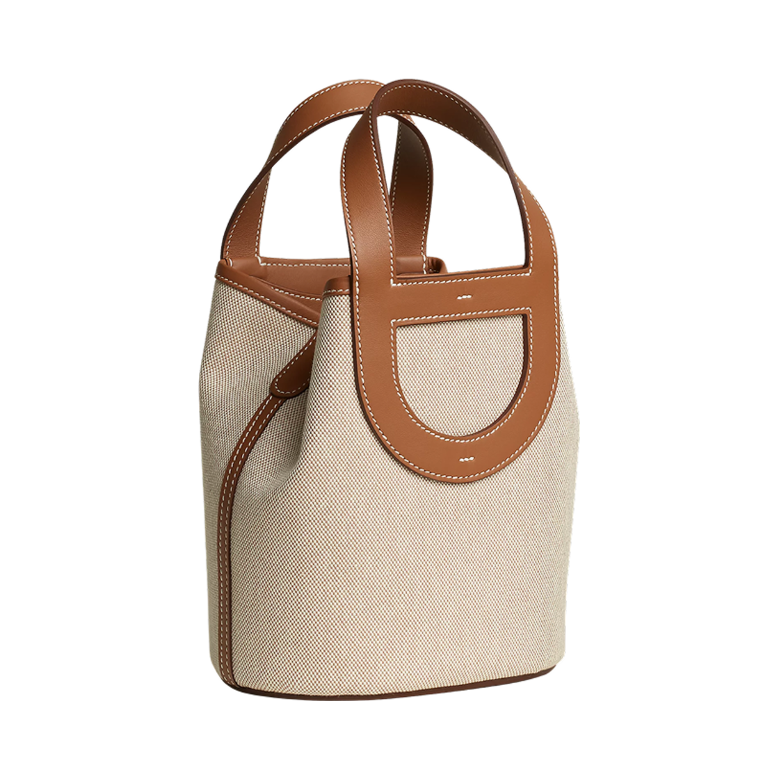 에르메스 인 더 루프 18 백 H 캔버스 스위프트 카프스킨 & 골드 하드웨어 에크류 베쥬 골드(Hermes In The Loop 18 Bag H Canvas Swift Calfskin & Gold Ecru Beige Gold) - 2