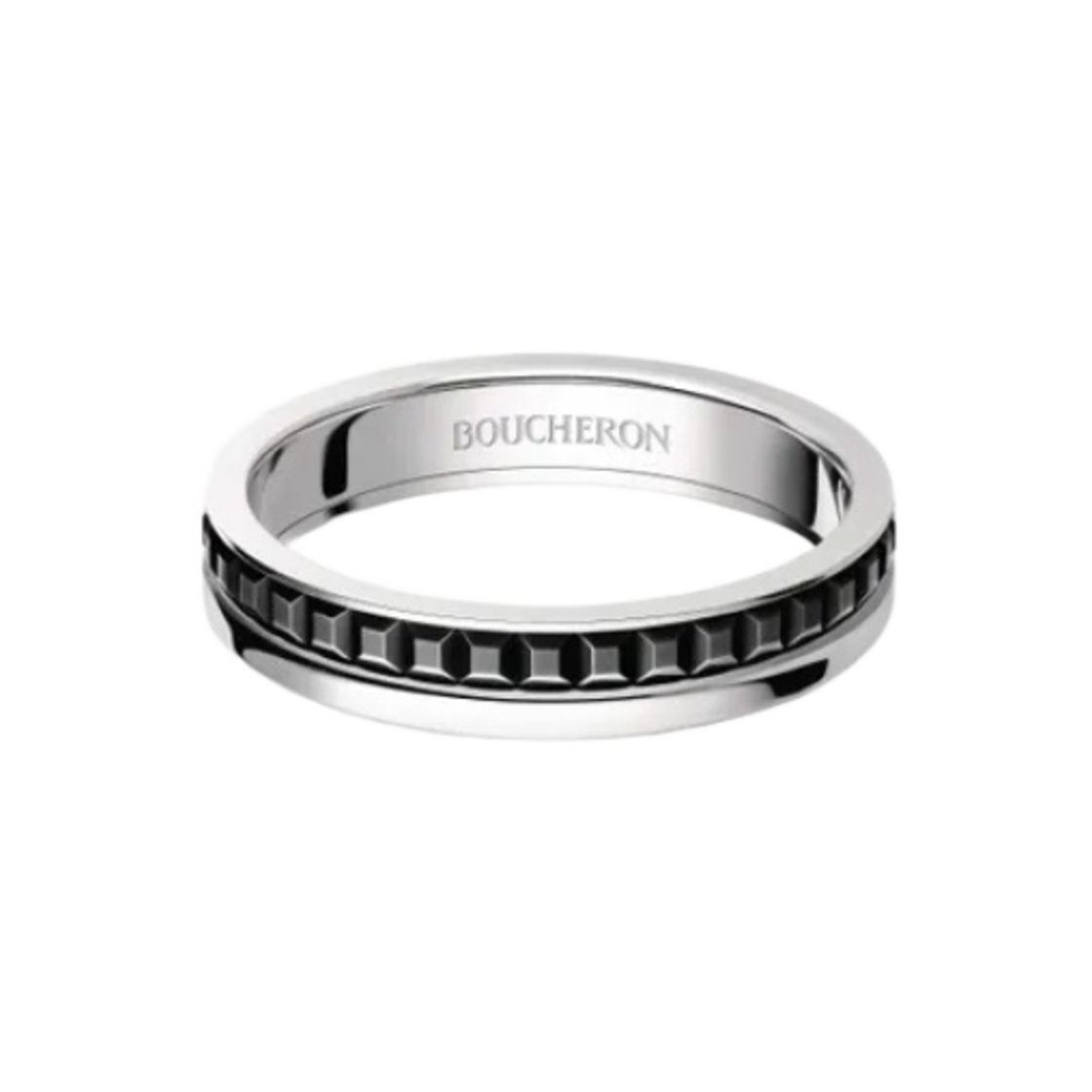 부쉐론 콰트로 블랙 에디션 웨딩 밴드 블랙 화이트 골드(Boucheron Quatre Black Edition Wedding Band Black White Gold)