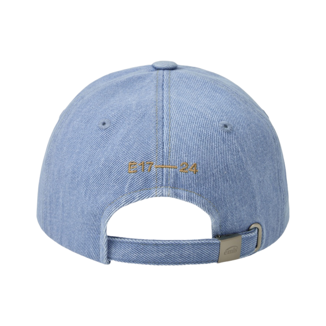 이미스 워시드 데님 볼캡 라이트 블루 데님 브라운(Emis Washed Denim Ball Cap Light Blue Denim Brown) - 3