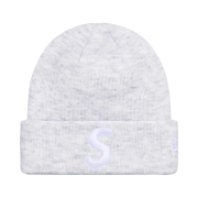 Supreme New Era S Logo Beanie Ash Grey - 24FW
