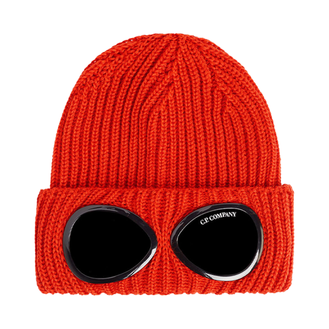 C.P. 컴퍼니 엑스트라 파인 메리노 울 고글 비니 폼페이안 레드 - 23FW(C.P. Company Extra Fine Merino Wool Goggle Beanie Pompeian Red - 23FW) - 1
