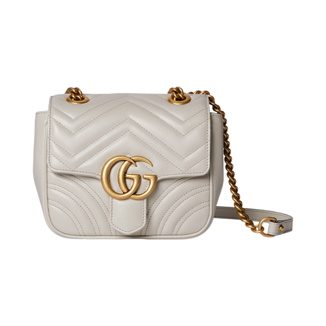 구찌 GG 마몽 미니 숄더백 라이트 베이지 레더(Gucci GG Marmont Mini Shoulder Bag Light Beige Leather) - 1