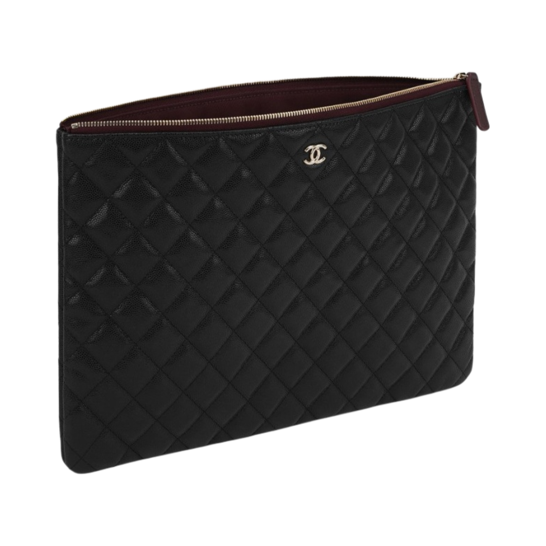 샤넬 클래식 라지 파우치 그레인드 카프스킨 & 골드 메탈 블랙(Chanel Large Classic Pouch Grained Calfskin & Gold Black) - 3
