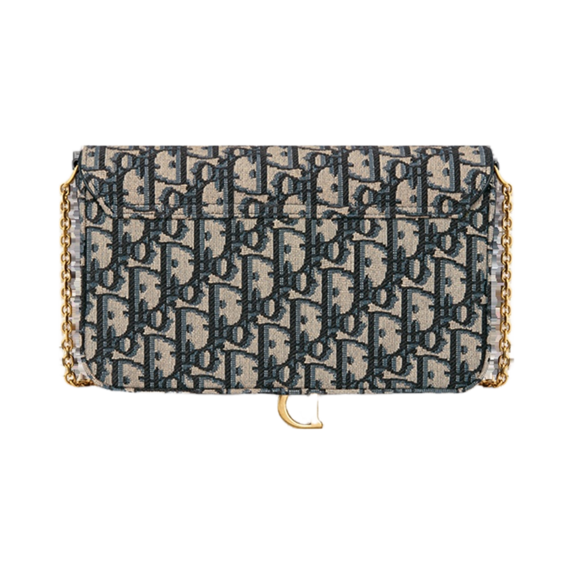 디올 새들 파우치 체인 블루(Dior Saddle Pouch With Chain Blue) - 2