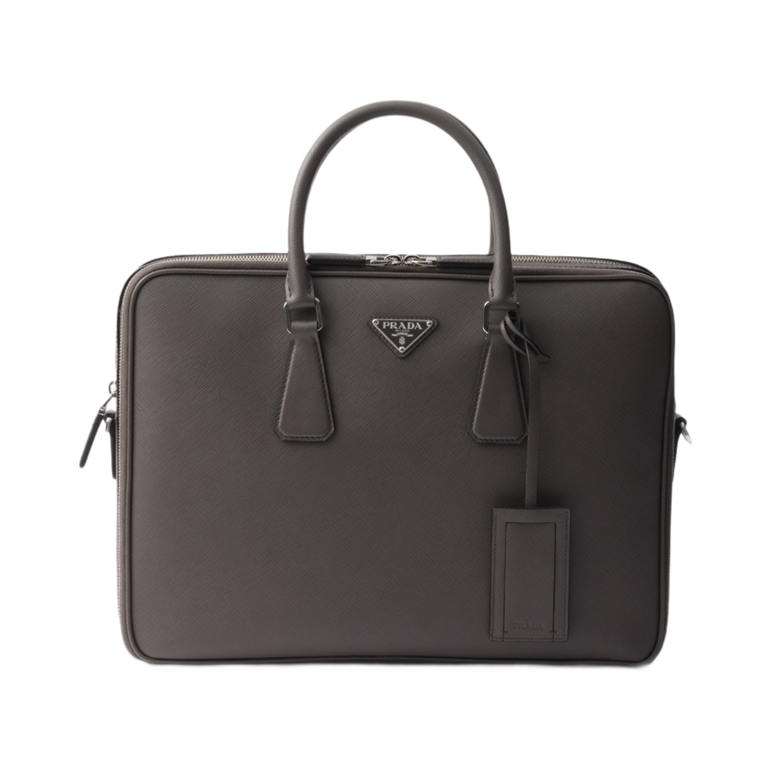 2VE022-9Z2-F03SG Prada Saffiano Leather Briefcase Bamboo Cork Beige