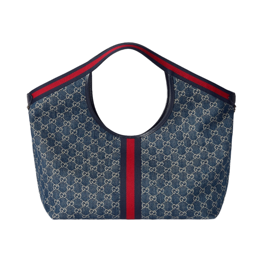 구찌 질리오 라지 토트백 블루 화이트(Gucci Giglio Large Tote Bag Blue White) - 3