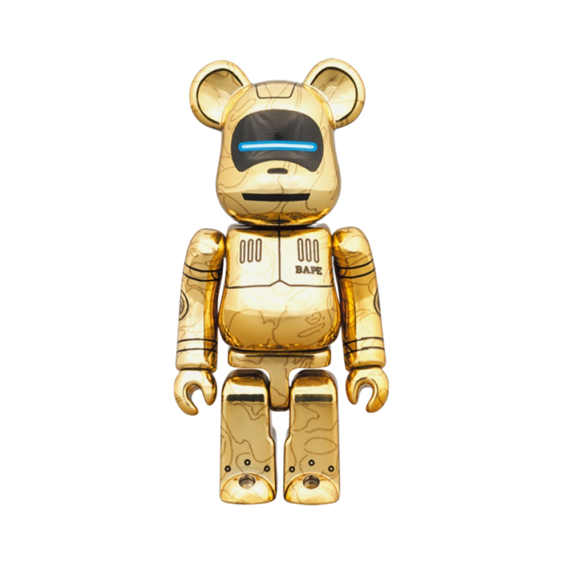 베어브릭 x 베이프 x 하지메 소라야마 베이비 마일로 100% & 400% 세트 골드(Bearbrick x BAPE x Hajime Sorayama Baby Milo 100% & 400% Set Gold) - 2