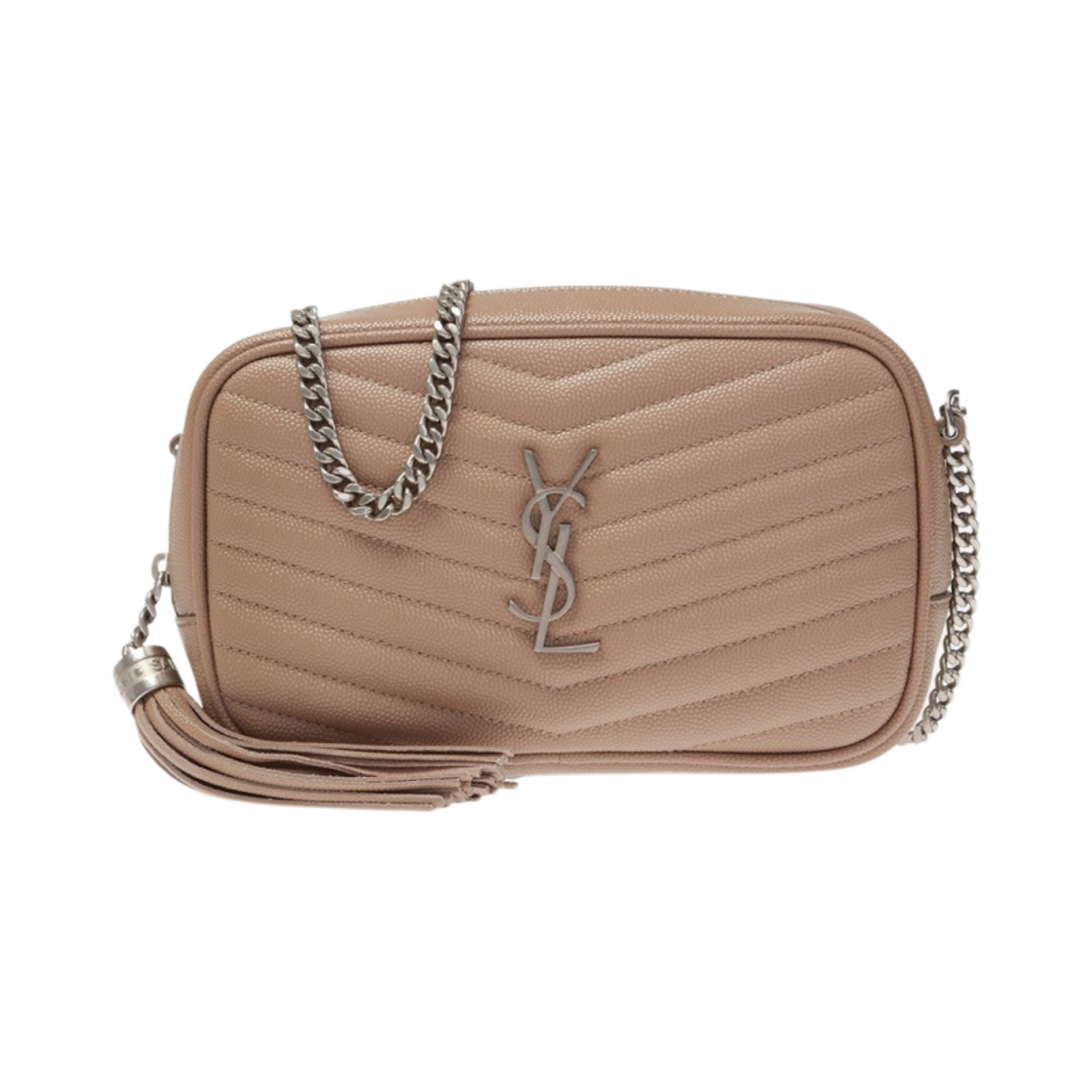 생로랑 그랑 드 뿌드르 엠보스 퀼티드 레더 루 미니백 샌드(Saint Laurent Lou Mini Bag in Grain De Poudre Embossed Quilted Leather Sand) - 1