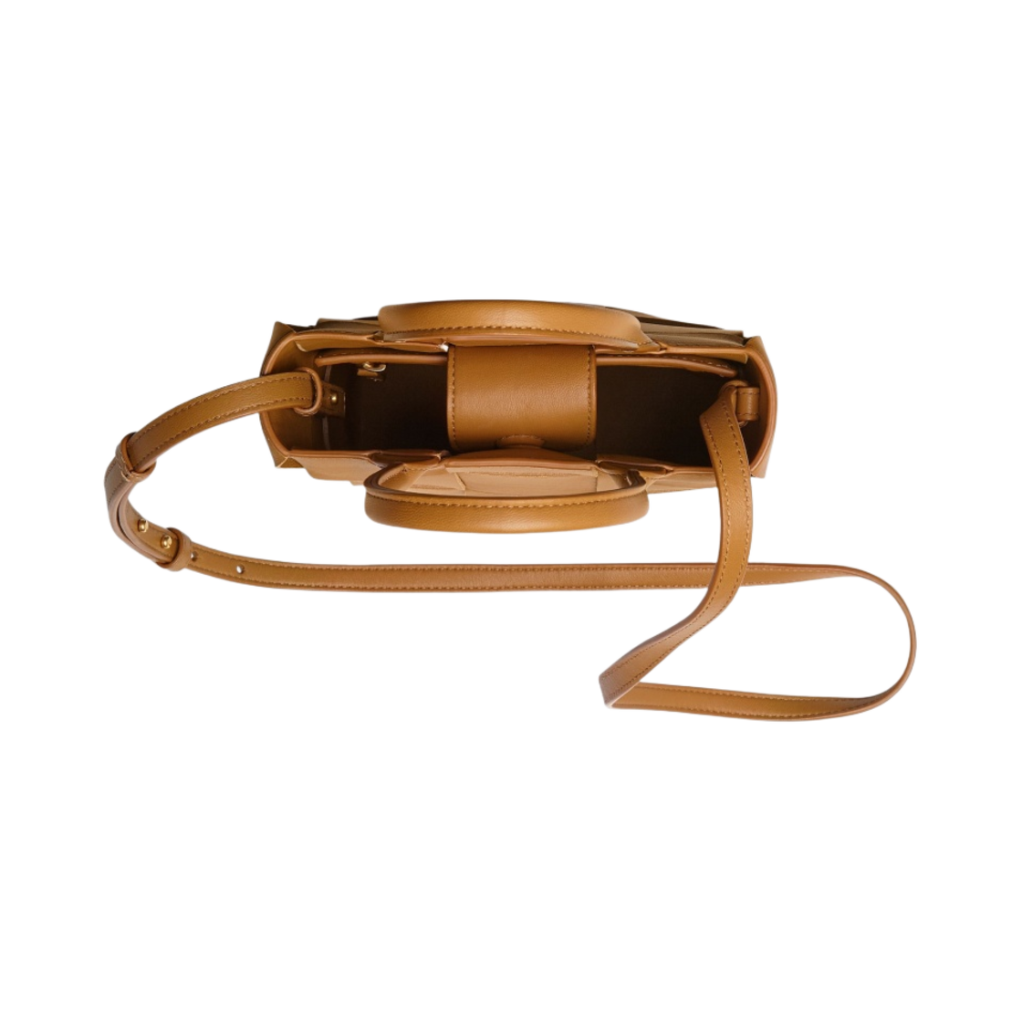 보테가 베네타 미니 레더 카세트 토트백 카멜(Bottega Veneta Mini Leather Cassette Tote Bag Camel) - 3