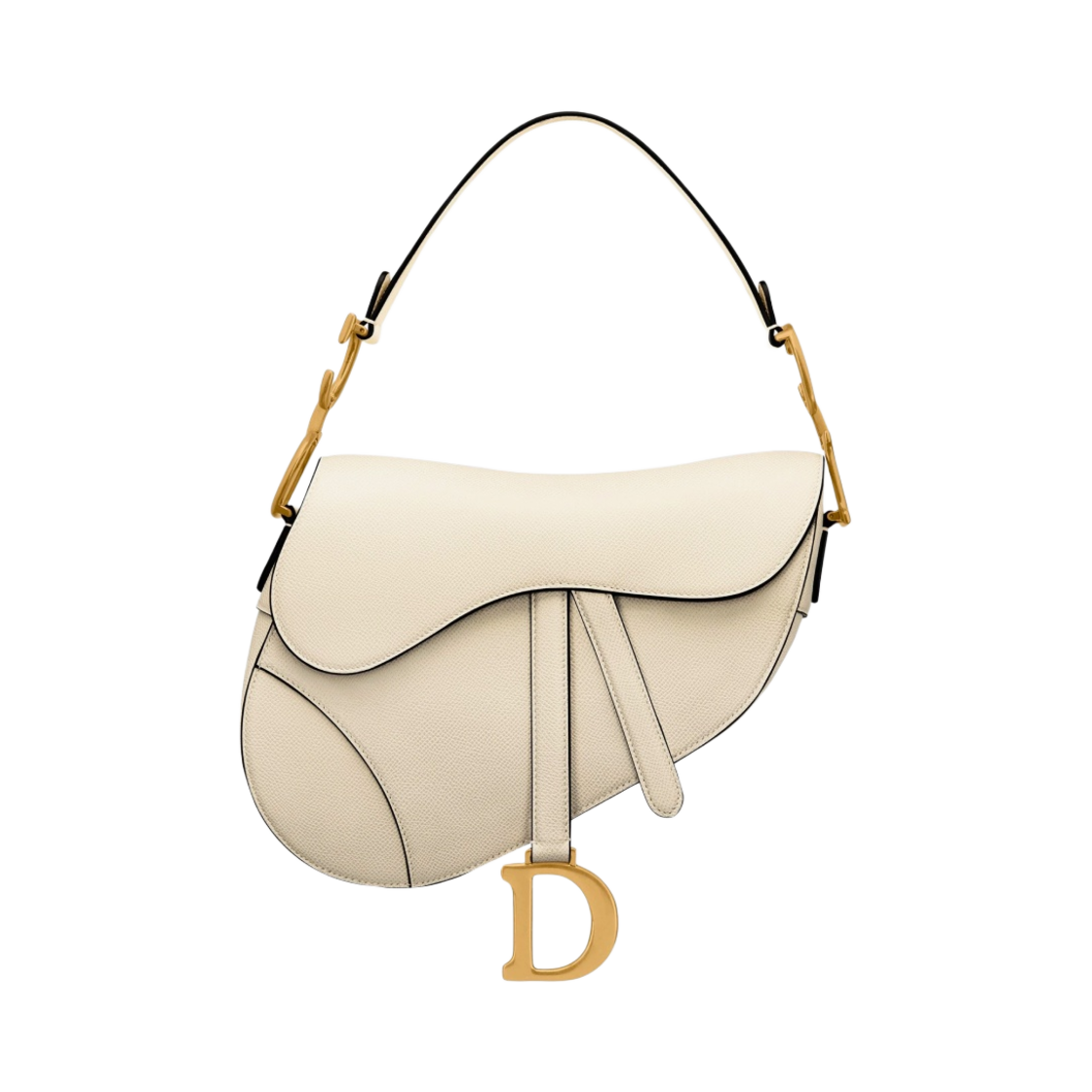 디올 새들백 그레인드 카프스킨 라떼 골드(Dior Saddle Bag Grained Calfskin Latte Gold) - 1