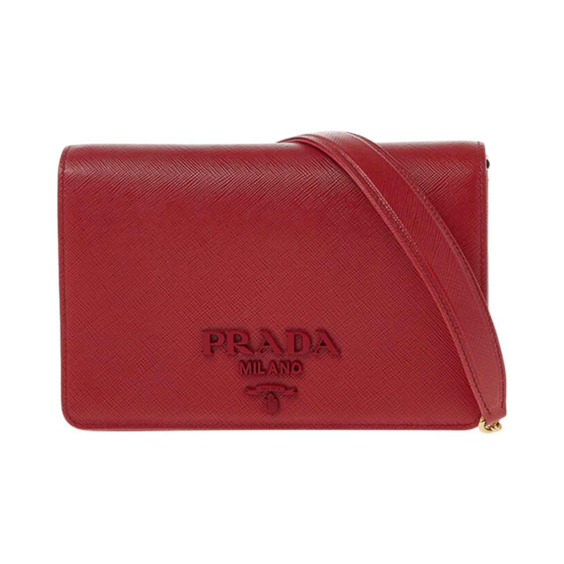 프라다 사피아노 레더 숄더백 파이어리 레드(Prada Saffiano Leather Shoulder Bag Fiery Red) - 1