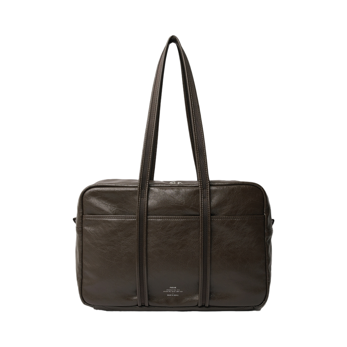 노이에 레더보스턴백 미디움 브라운(Neue Leather Boston Bag M Brown)