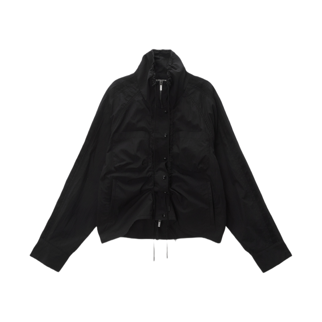 (W) 마뗑킴 포켓 포인트 래글런 점퍼 블랙((W) Matin Kim Pocket Point Raglan Jumper Black)