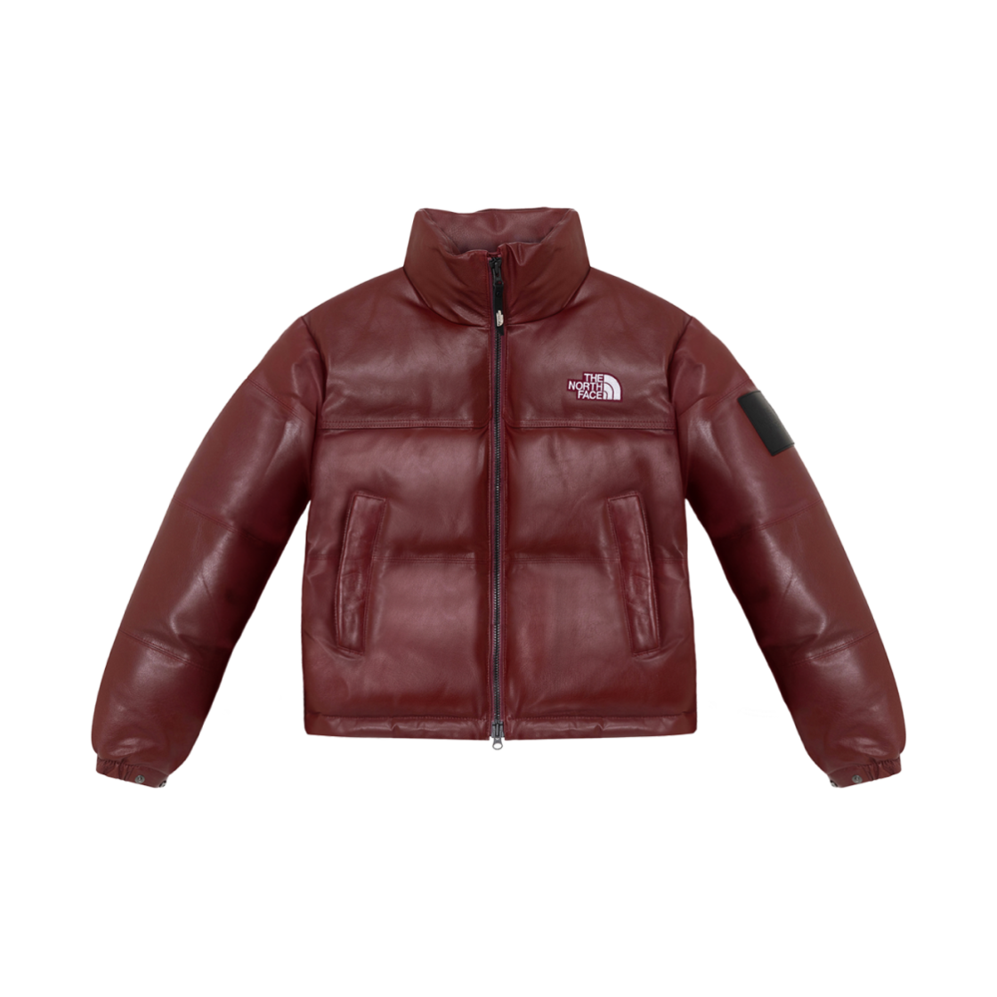 NJ1DQ91K (W) The North Face Leather Nuptse Down RDS Jacket Red