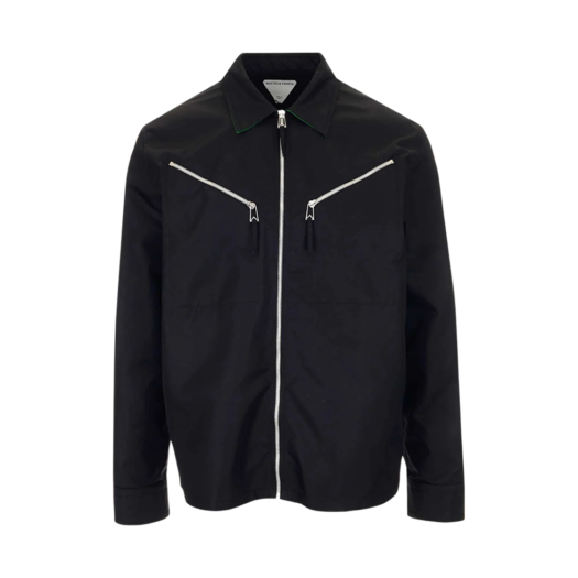 Bottega Veneta Zip Shirt Jacket Black