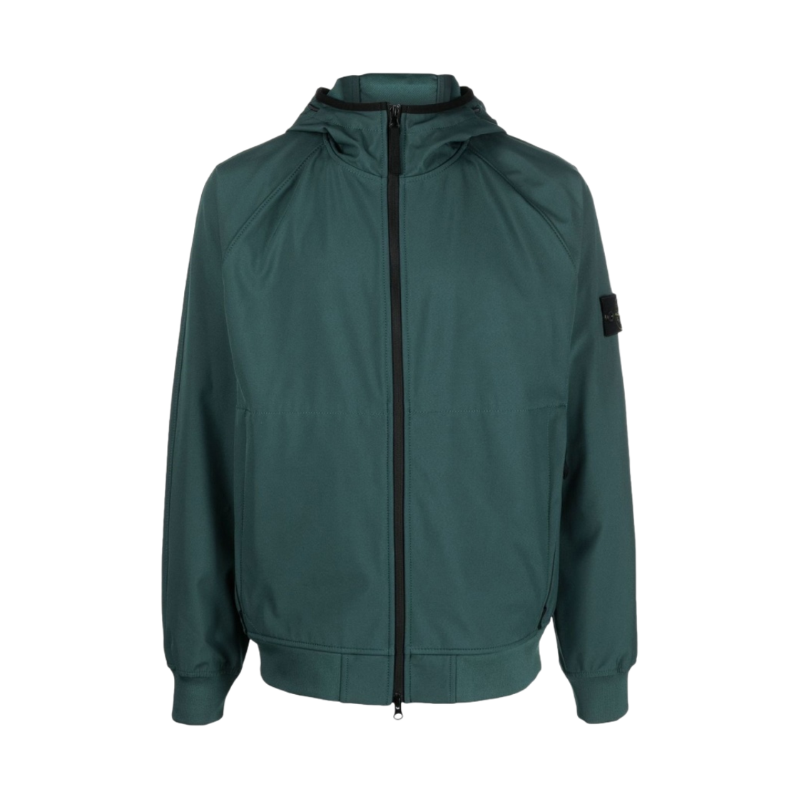 스톤 아일랜드 40927 라이트 소프트 쉘-R E.DYE 테크놀로지 리사이클 폴리에스터 후드 자켓 보틀 그린 - 23SS(Stone Island 40927 Light Soft Shell-R E.Dye Technology Recycled Polyester Hooded Jacket Bottle Green - 23SS) - 1