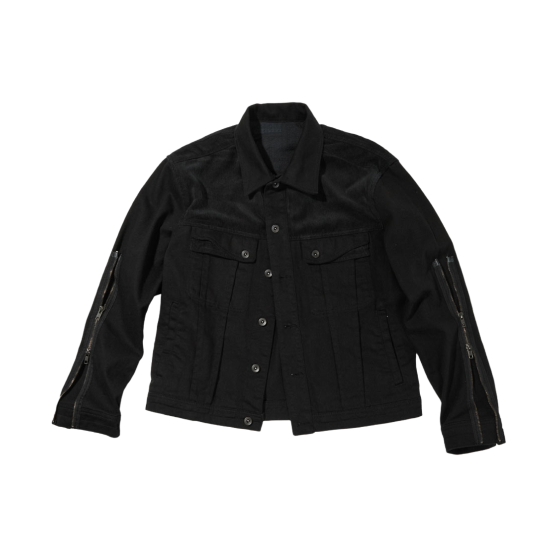 ET2403JK07BK ETCE Zipper Trucker Jacket Black