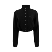 (W) Bohemian Seoul 001 Bomber Jacket Black