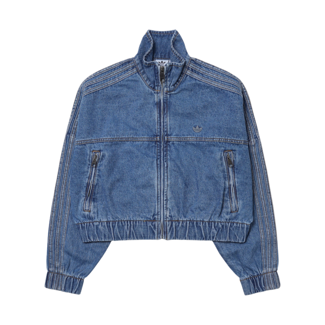 (W) 아디다스 프리미엄 에센셜 데님 트랙탑 블루 - KR 사이즈