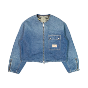 Kapital 14 oz. Denim Bone Lining Reversible Motocross Jacket Indigo