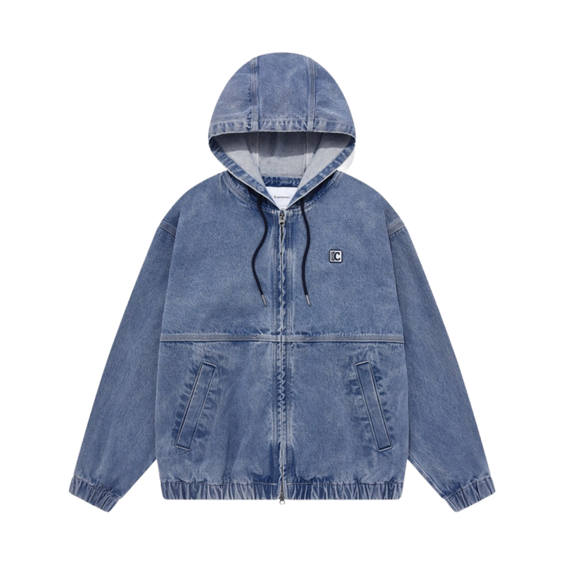 CO2301JK10LB Covernat Denim Hoodie Jacket Blue
