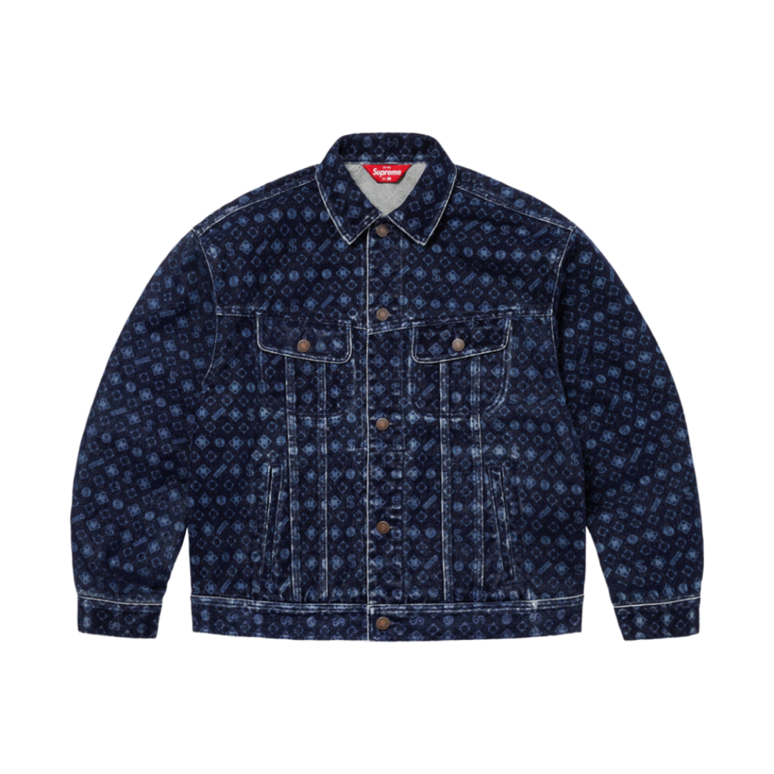 슈프림 플록 데님 트러커 자켓 블루 - 24FW