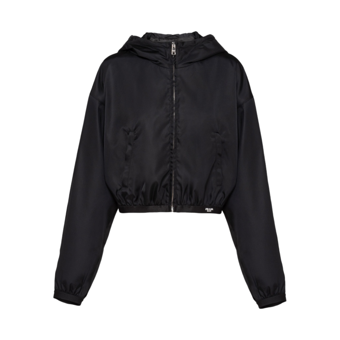 (W) 프라다 리나일론 블루종 자켓 블랙((W) Prada Re-Nylon Blouson Jacket Black) - 1