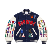Supreme Praises Varsity Jacket Navy - 25SS
