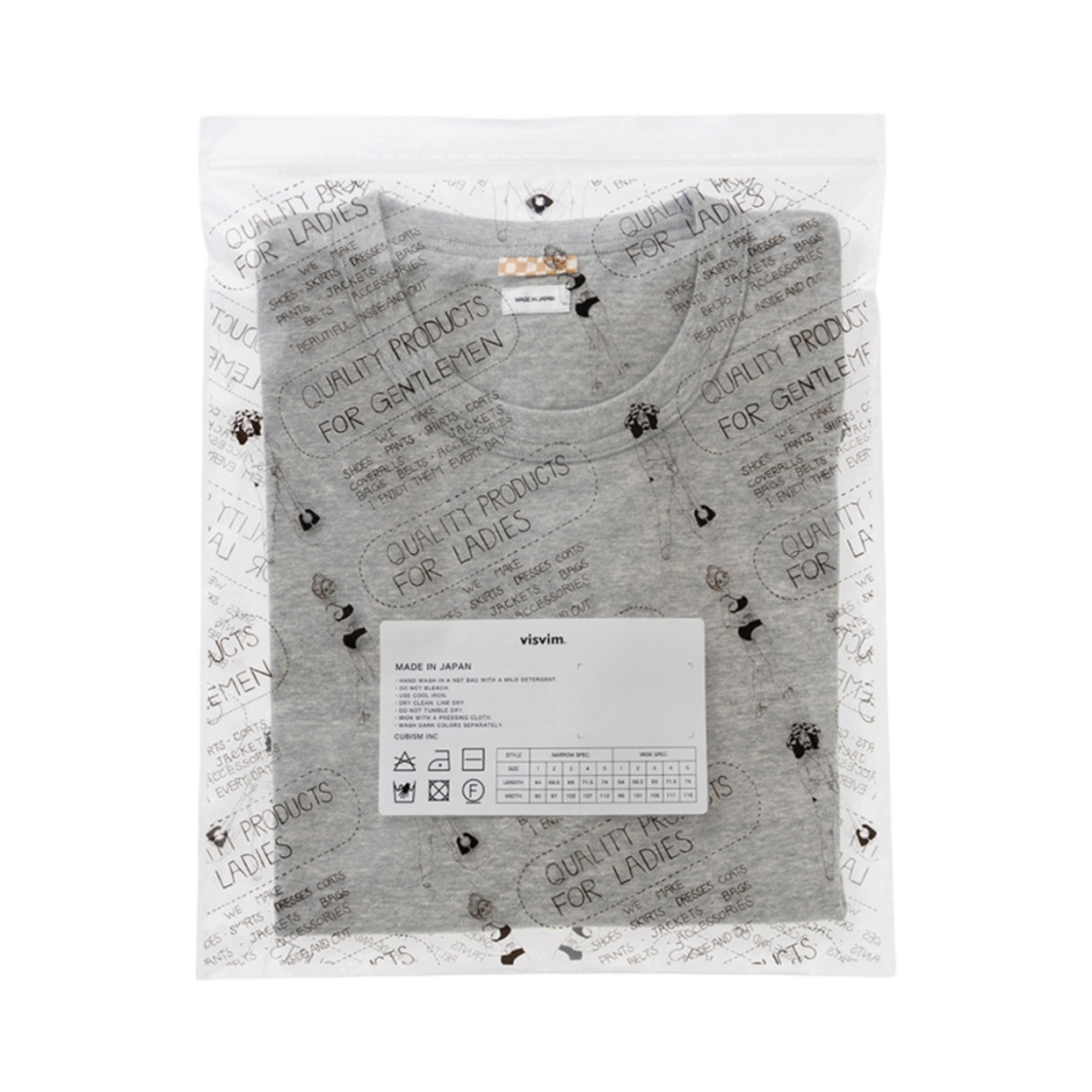 0123105009001 Visvim Sublig Wide S/S Grey (3 Pack) - 23SS