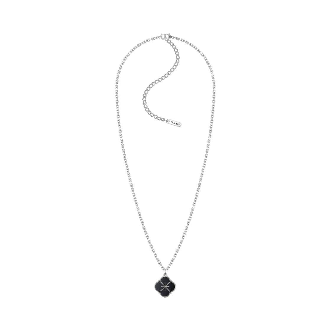 스쿠도 젬스톤 오닉스 사이드 스타 넥크리스(Scudo Gemstone Onyx Side Star Necklace)