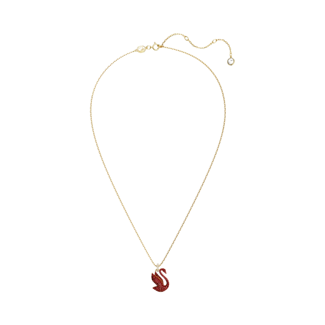 5647871 (W) Swarovski Iconic Swan Medium Pendant Red Gold Plated