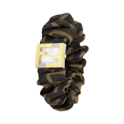 (W) Fendi Jacquard Mania Baguette Watch Brown