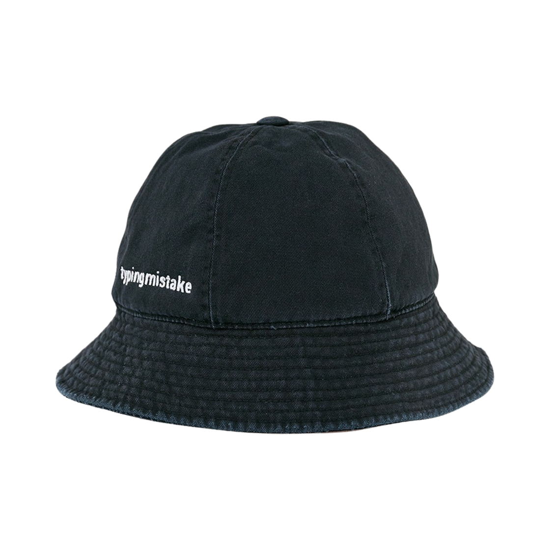 2202TMHA003OBK00 Typing Mistake Cotton Washed Bucket Hat Black