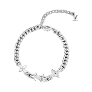 Louis Vuitton Monogram Row Bracelet Silver