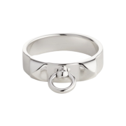 (W) Hermes Small Collier de Chien Ring Sterling Silver